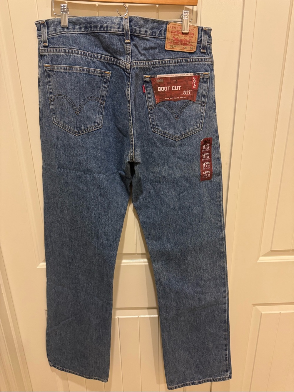 NWT LEVI'S 517 Boot Cut 36x36 tall Mens Jeans